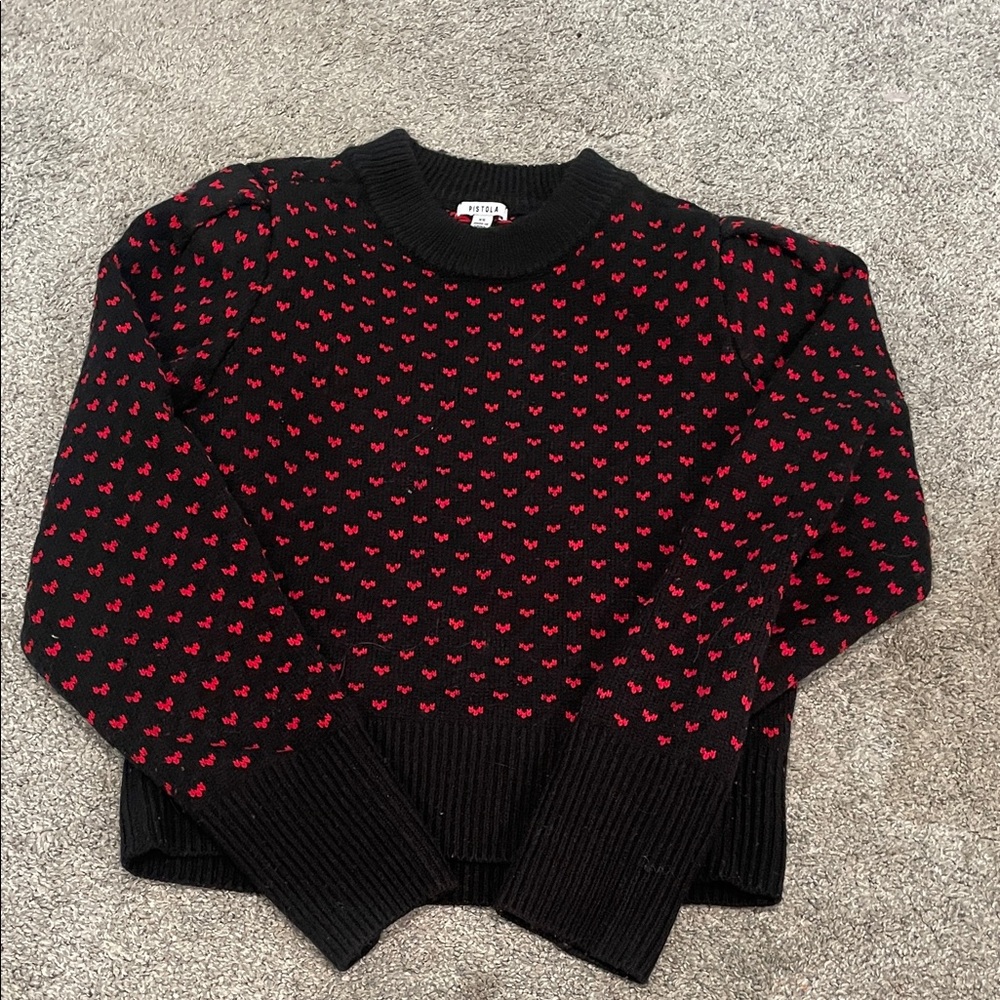 Pistola Coco puff sleeve heart sweater